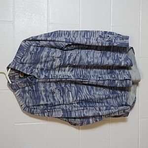 Cabella's Fishing Sailing Boating P100% Cotton Button Down Shirt Coastal